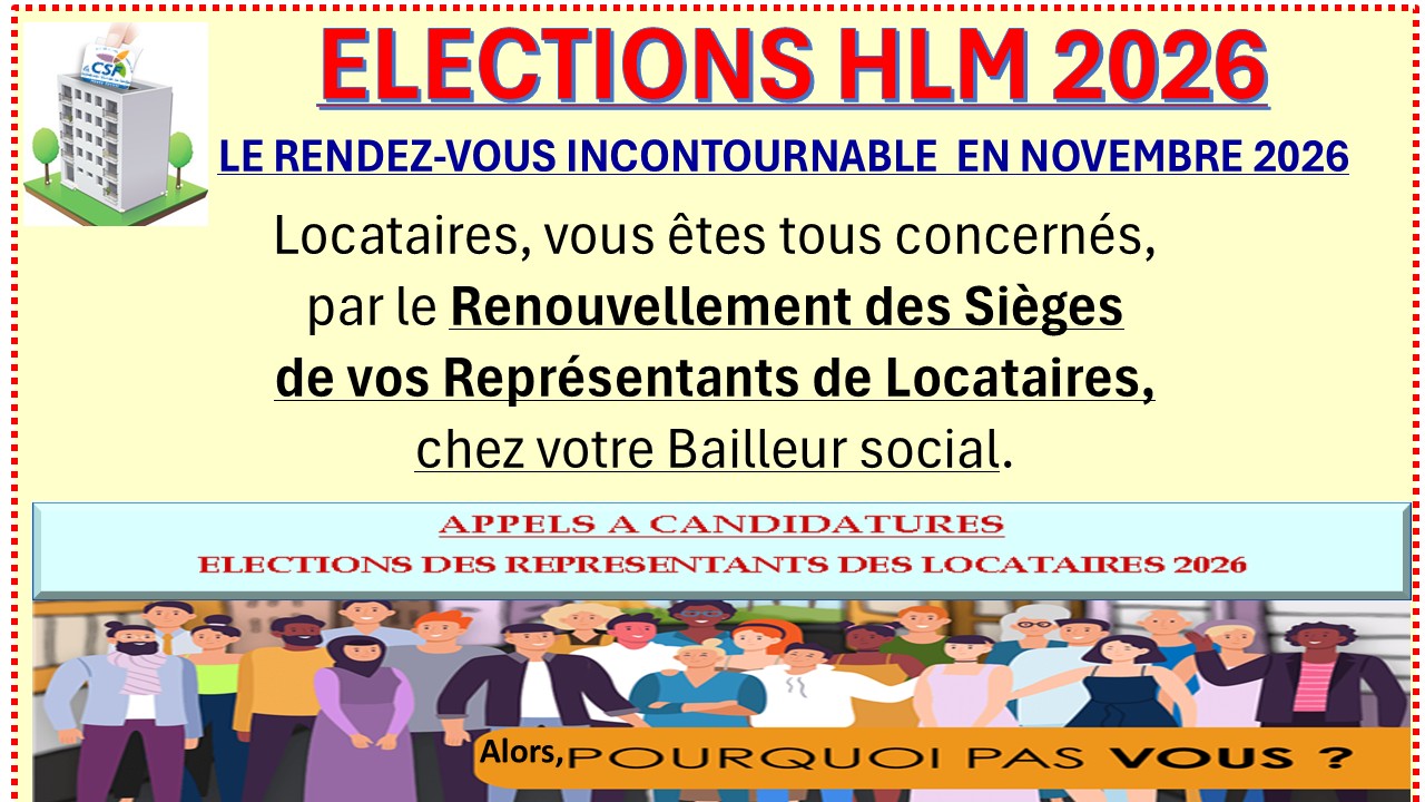 AFFICHE CAMPAGNE CSF74 ELECTION HLM 2026