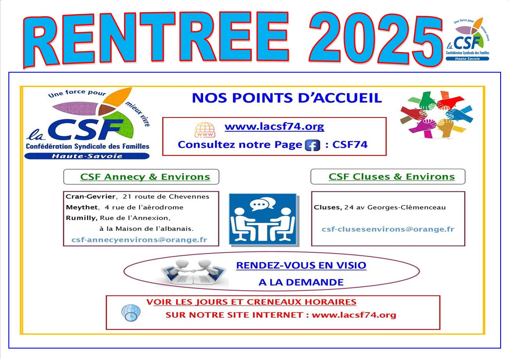 Permanences rentrée 2025