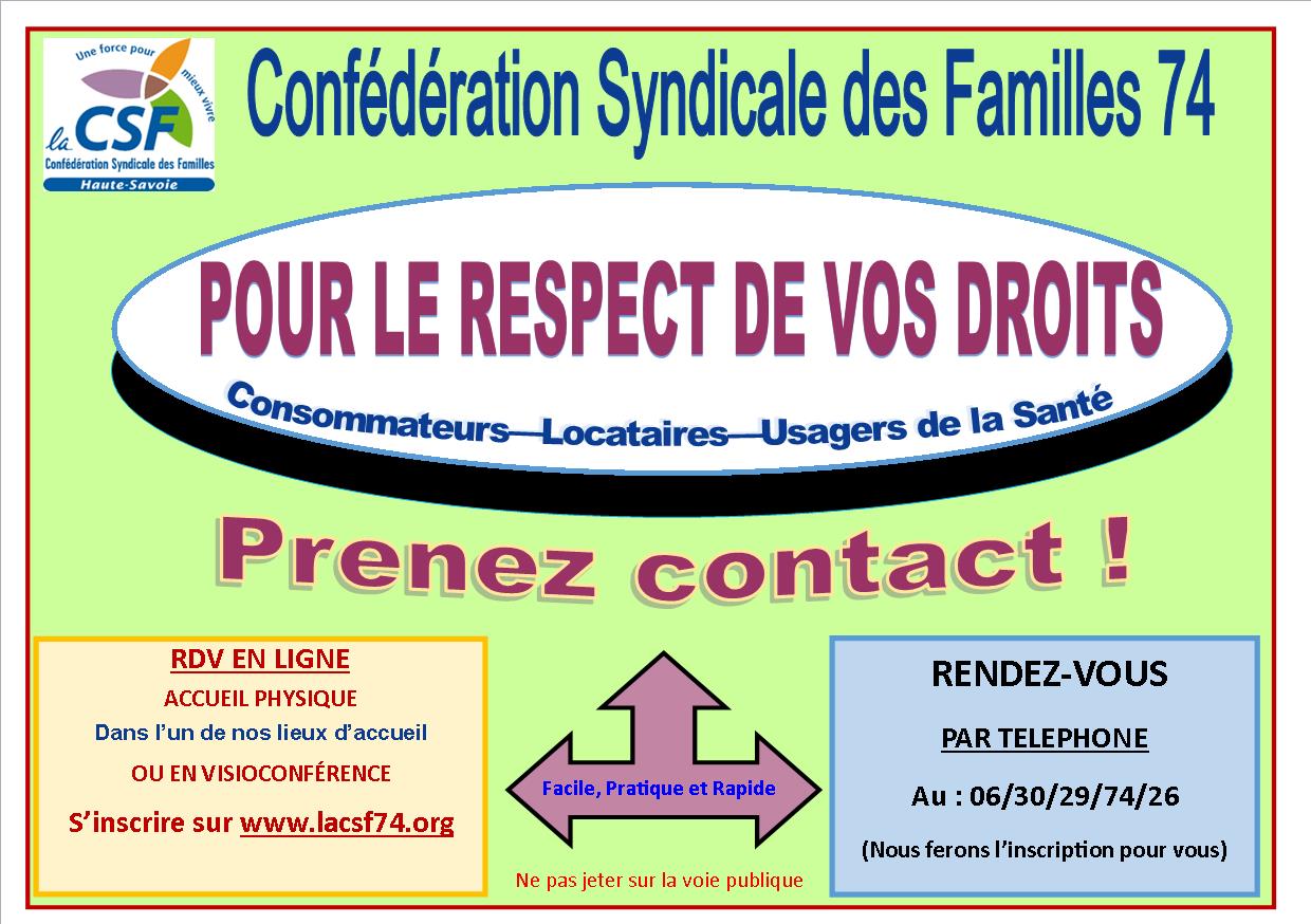 Respect de vos droits.Recto